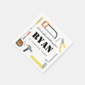 Jungen Baubaumeister verfügbar Serviette (Ecke)