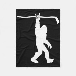 Jungen Bigfoot Hockey Lustig Sasquatch Rock And Ro Fleecedecke