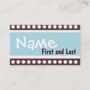 Jungen-Blau und Brown-Telefonkarte für Kinder Telefonnummerkarte