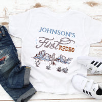 Jungen Blau Western Desert First Rodeo 1. Geburtst