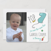 Jungen-bunte Hand gezeichneter erster Einladung (Vorderseite)