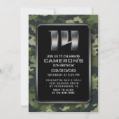Jungen Camouflage Jagd Armee 14. Geburtstag Einladung (Vorderseite)
