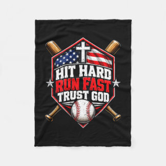 Jungen christliches Baseball Glaube trifft hart lä Fleecedecke