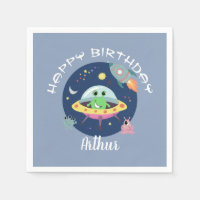 Jungen Cool Blue Space Alien Galaxy Geburtstag