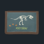 Jungen Cool T-Rex Dinosaur Dig Kinder Tri-fold Geldbeutel<br><div class="desc">Dieses coole und moderne Brieftücher mit einem T-Rex Dinosaurier Skelett. Die Brieftasche kann mit dem Namen Ihres Kindes personalisiert werden und ist somit das perfekte personalisierte Geschenk.</div>