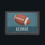 Jungen Cool und Sporty American Football Kids Tri-fold Geldbeutel<br><div class="desc">Dieses coole und moderne Design der Kindertasche zeichnet sich durch eine amerikanische Fußball-/Rugby-Illustration aus und kann mit dem Namen Ihres Jungen in einer sportlichen Typografie personalisiert werden. Ideal für einen sportlichen Liebhaber!</div>
