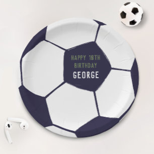 Jungen Coole Sportliche Fußball-Kinder-Geburtstag Pappteller