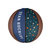 Jungen Coole Weltraummusterkinder Mini Basketball (Vertikal)