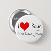 Jungen der Liebe I die Liebe Jesus Button (Vorne & Hinten)