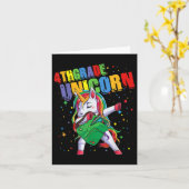 Jungen der vierten Klasse Einhorn Mädchen Jungen K Karte (Gelbe Blume)