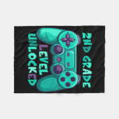 Jungen der zweiten Klasse Gamer Level CK bis Schul Fleecedecke (Vorderseite (Horizontal))