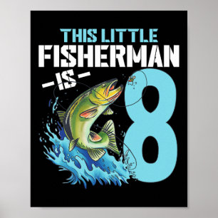 Jungen, die das Shirt zum Geburtstag im 8-jährigen Poster