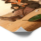 Jungen, die Karten spielen | Antonio Ermolao Paole Poster (Ecke)