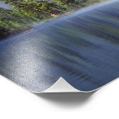 Jungen, die mit Nebel aus dem Kanu fischen Fotodruck (Ecke)