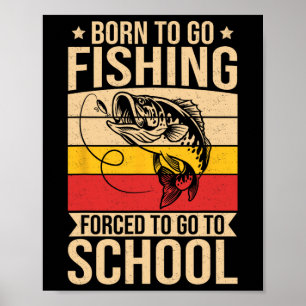 Jungen, die Shirt fischen, Kinder Jungs, die Gebor Poster