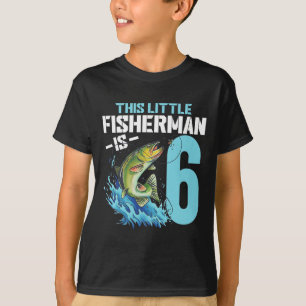 Jungen, die Shirt zum Geburtstag fischen 6 Jahre a