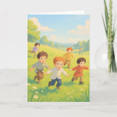 Jungen, die Tag Card abspielen Karte (Vorderseite)