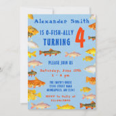 Jungen, die von Fischen gefangen werden, zu Lebzei Einladung (Vorderseite)