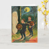 Jungen, die von Geistern gejagt wurden Karte (Gelbe Blume)