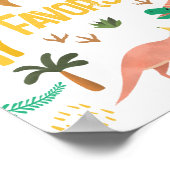 Jungen Dinosaurier-Party-Geschenk-Schild  Poster (Ecke)