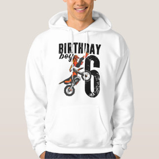 Jungen Dirt Bike 6. Geburtstagsfeier Motocross 6 J Hoodie