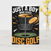 Jungen Disc Golf  Karte (Gelbe Blume)