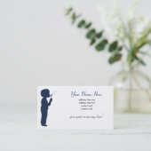 Jungen-durchbrennenlöwenzahn Visitenkarte (Stehend Vorderseite)