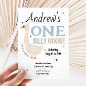 Jungen ein Albernes Gänse Sommerkinder erster Gebu Einladung