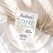 Jungen ein Albernes Gänse Sommerkinder erster Gebu Einladung