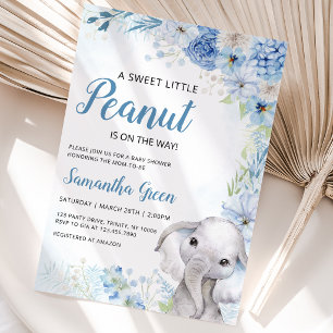 Jungen-Elefanten-Baby-Party Einladung