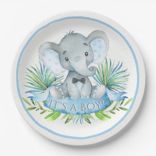 Jungen-Elefanten-Baby-Party-Papierplatten Pappteller