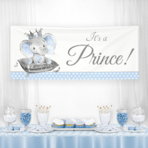 Jungen-Elefanten-Prinz-Baby-Shower-Banner Banner