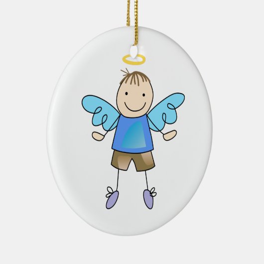 JUNGEN-ENGEL KERAMIKORNAMENT (Rechts)