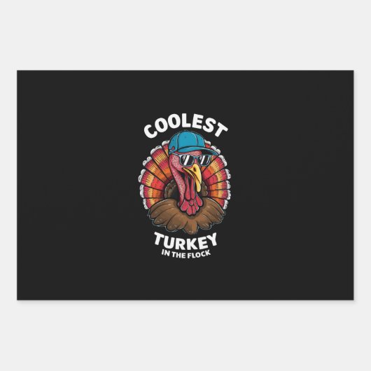 Jungen Erntedank Kinder die Coolste Türkei in der Geschenkpapier Set (Vorderseite)