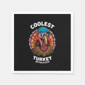 Jungen Erntedank Kinder die Coolste Türkei in der Serviette (Vorderseite)