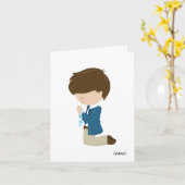 Jungen Erste-Heilige-Kommune-Grußkarte Karte (Gelbe Blume)