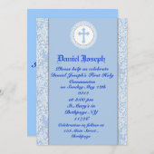 Jungen-erste heilige Kommunions-Einladungen Einladung (Vorne/Hinten)