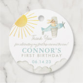 Jungen Erste Reise um das Sun Flugzeug 1. Geburtst Geschenkanhänger (Vorderseite)