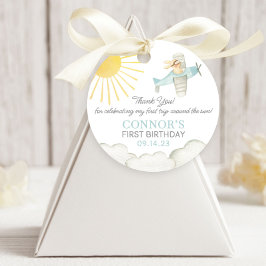 Jungen Erste Reise um das Sun Flugzeug 1. Geburtst Geschenkanhänger