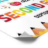 Jungen erster Schultag zweiter Klasse Poster (Ecke)