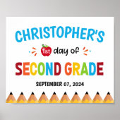 Jungen erster Schultag zweiter Klasse Poster (Vorne)