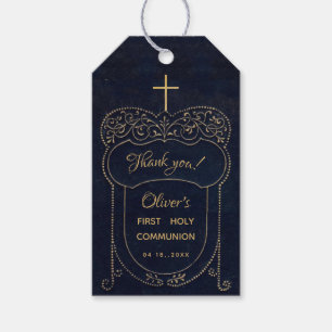 Jungen Erstkommunion Marineblau Vintage Kreuz Schr Geschenkanhänger