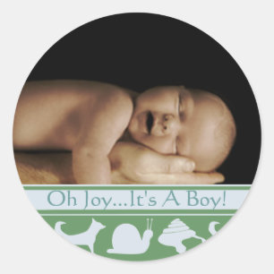 Jungen-Foto-Sticker Runder Aufkleber