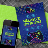 Jungen Game Truck Party Geburtstag Einladung