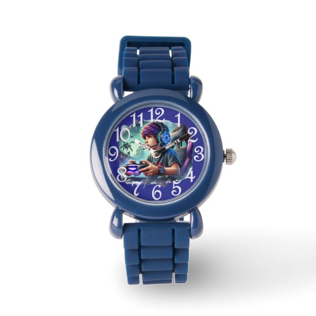 Jungen-Gamer Armbanduhr (Vorderseite)