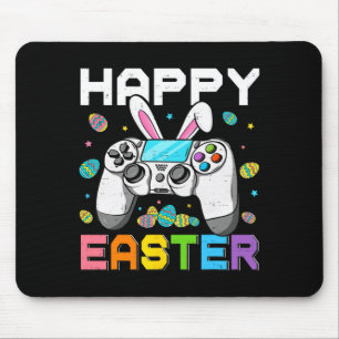 Jungen-Gamer frohen Ostertag Videospiele Hase Gami Mousepad