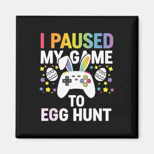 Jungen-Gamer-Ostereier-Suche Ostertag Videospiele Magnet