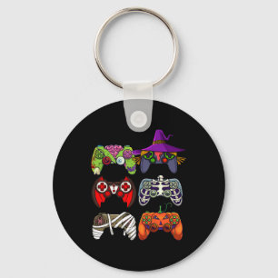 Jungen Gamer Skelett Zombie Spielcontroller Kinder Schlüsselanhänger