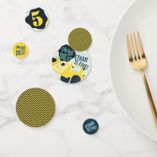 Jungen Geburtstag Bauwagen Blaugelb Konfetti