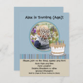 Jungen-Geburtstags-Party Einladung (Vorne/Hinten)